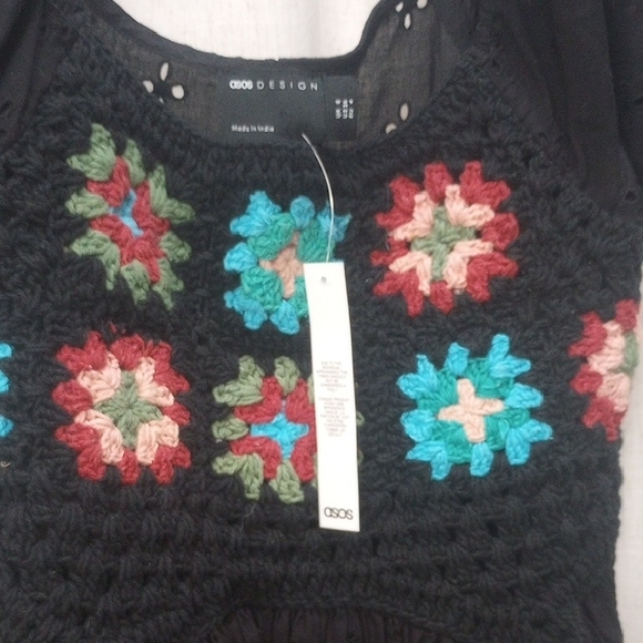 Asos Crochet Floral Dress Nwt - Picture 5 of 11